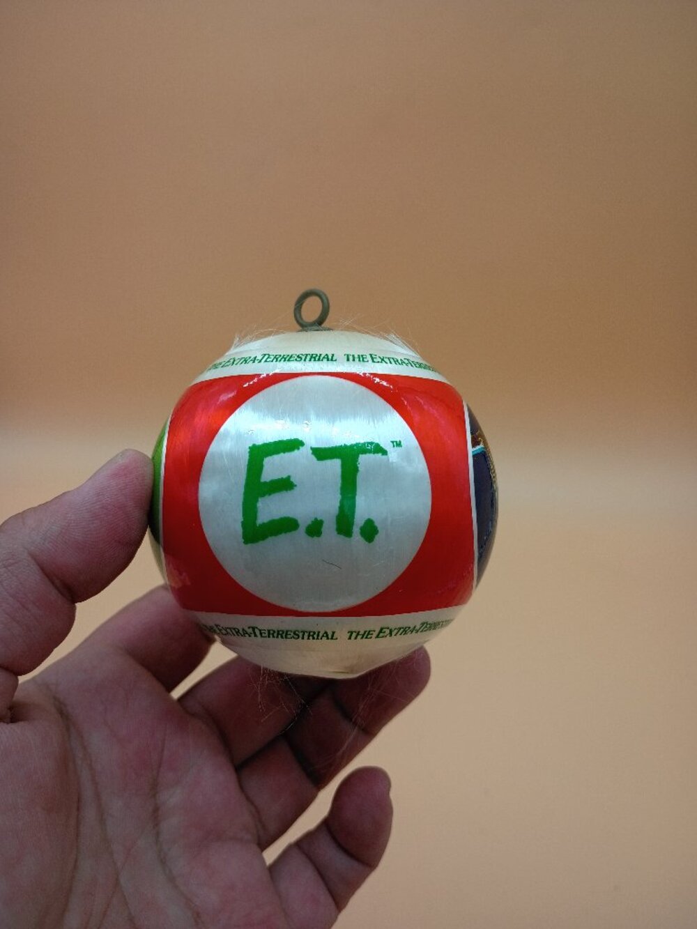 Vintage 80's ET: The Extra-Terrestrial Christmas Ornament Satin Ball